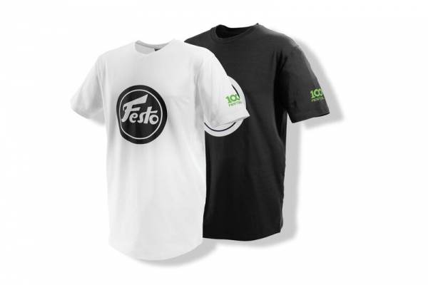 NEUHEIT: Festool 100 Jahre T-Shirt SH-FT3-S/2 100Y, zertifizierte Bio-Baumwolle - Doppelpack