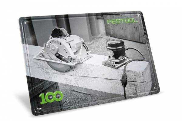 NEUHEIT: Festool 100 Jahre Blechschild Retro Maschinen MES-FT1 100Y - 578400