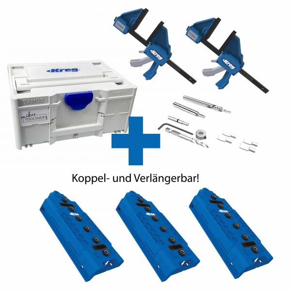 SET: KREG KMA3232 Lochreihen-Bohrschablone-Set LR32 mit 3 & 5mm Bohrer im Systainer