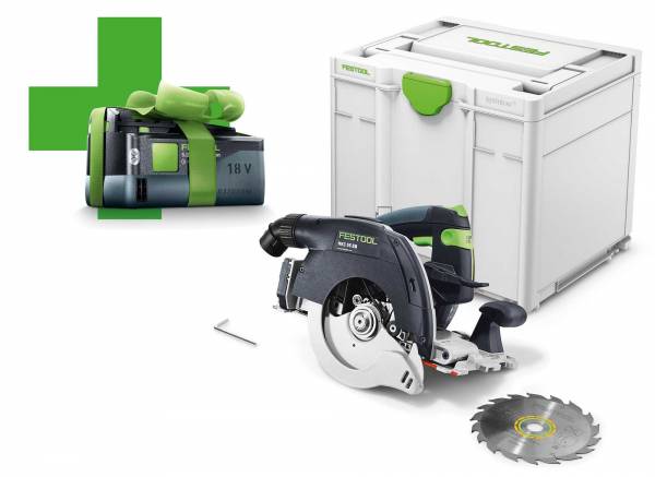 GRATIS AKKU - Festool Akku-Handkreissäge HKC 55 Li EB-Basic - 577034