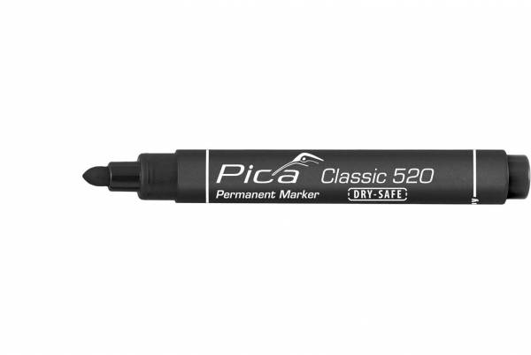 PICA® Classic 520 Permanent Marker mit Rundspitze - SCHWARZ - 520/46