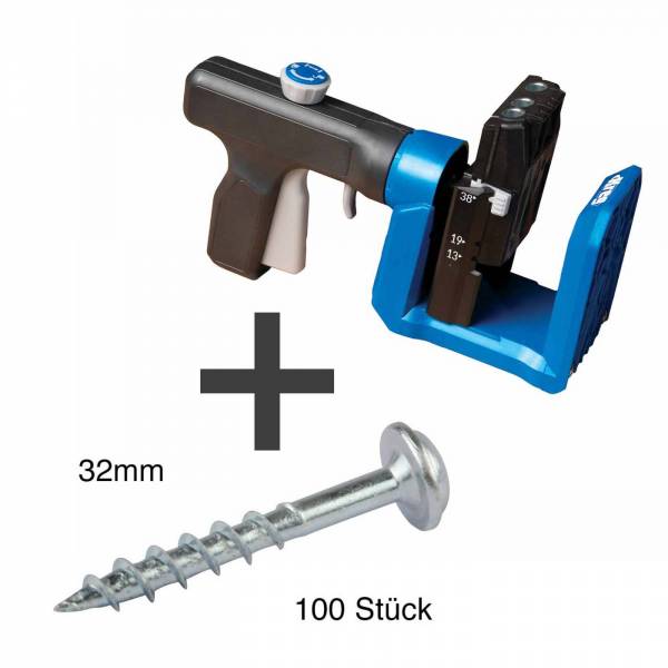 KREG® Pockethole-Jig - Taschenloch Bohrschablone 520 Pro - KPHJ520PRO + Schrauben für 19 mm Materialstärke