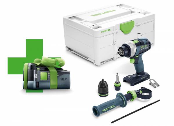 GRATIS AKKU - Festool Akku-Bohrschrauber QUADRIVE TDC 18/4 I-Basic - 577052