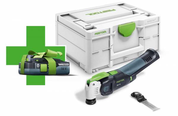 GRATIS AKKU - Festool Akku-Oszillierer OSC 18 E-Basic VECTURO - 577033